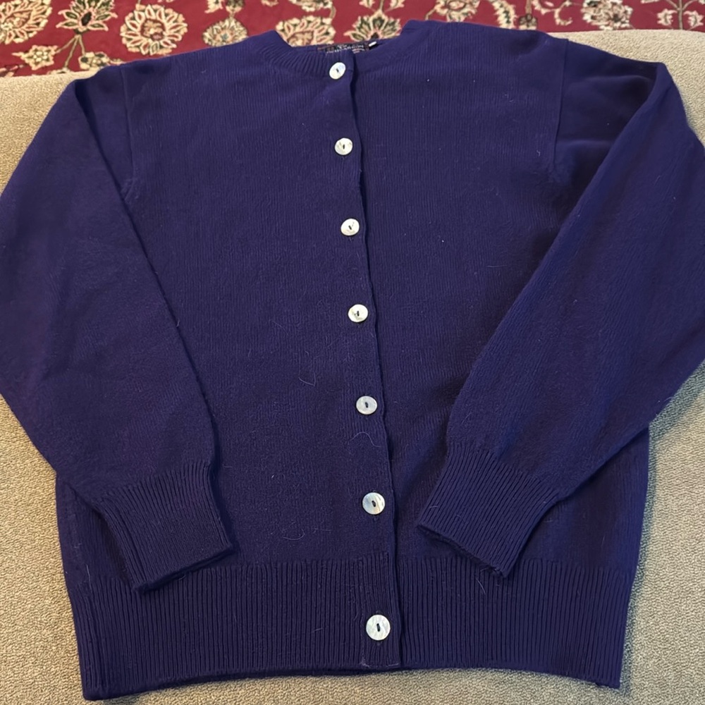 Lochcarron Scotland Wool Size 38 Women’s Button Front Sweater (TD)